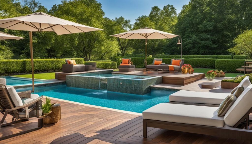 Customizable options for interlocking pool deck