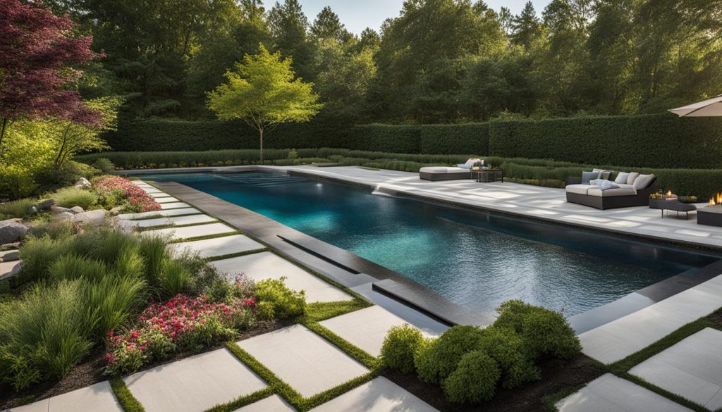 Professional installation interlocking pool decks
