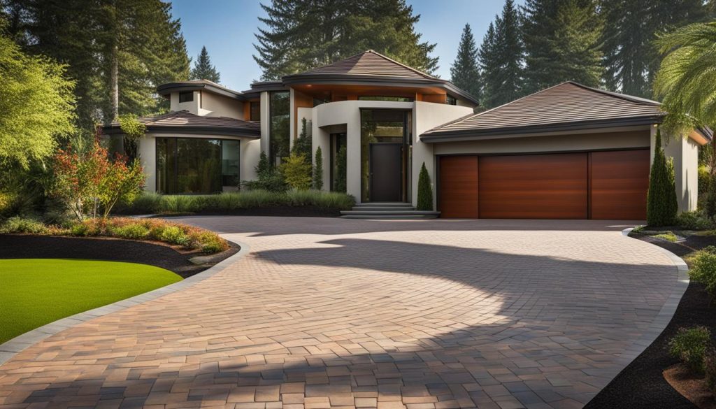 interlocking driveway enhancing curb appeal