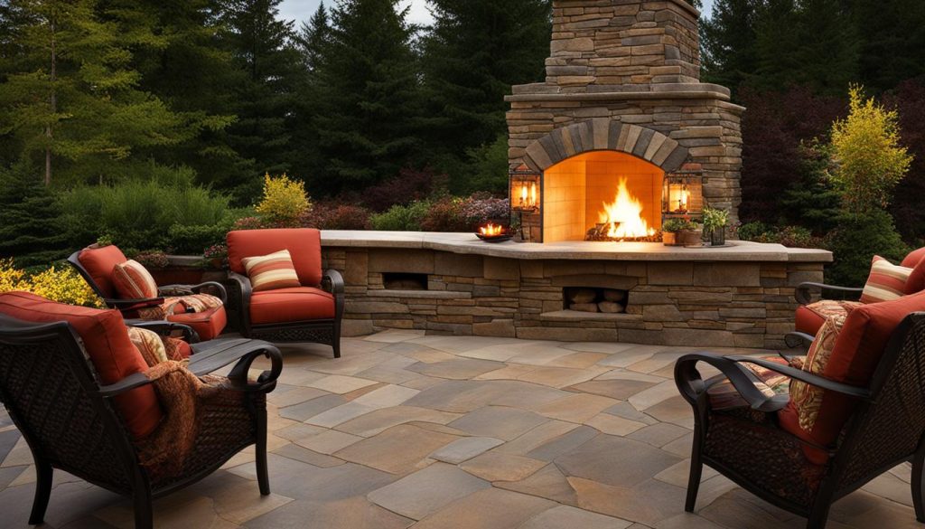 interlocking surrounds for outdoor fireplace