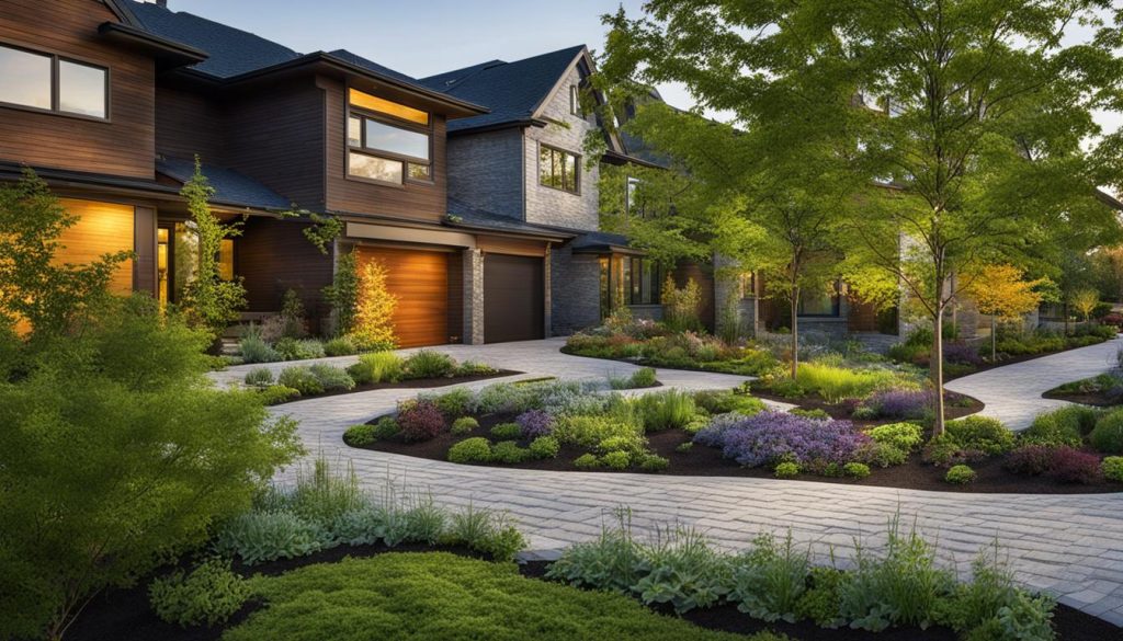 sustainable landscaping practices with interlocking